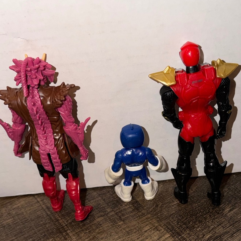 Power Rangers Action Figure Lot Red Ranger Serrator Blue Ranger Hasbro Imaginext - Picture 2 of 5